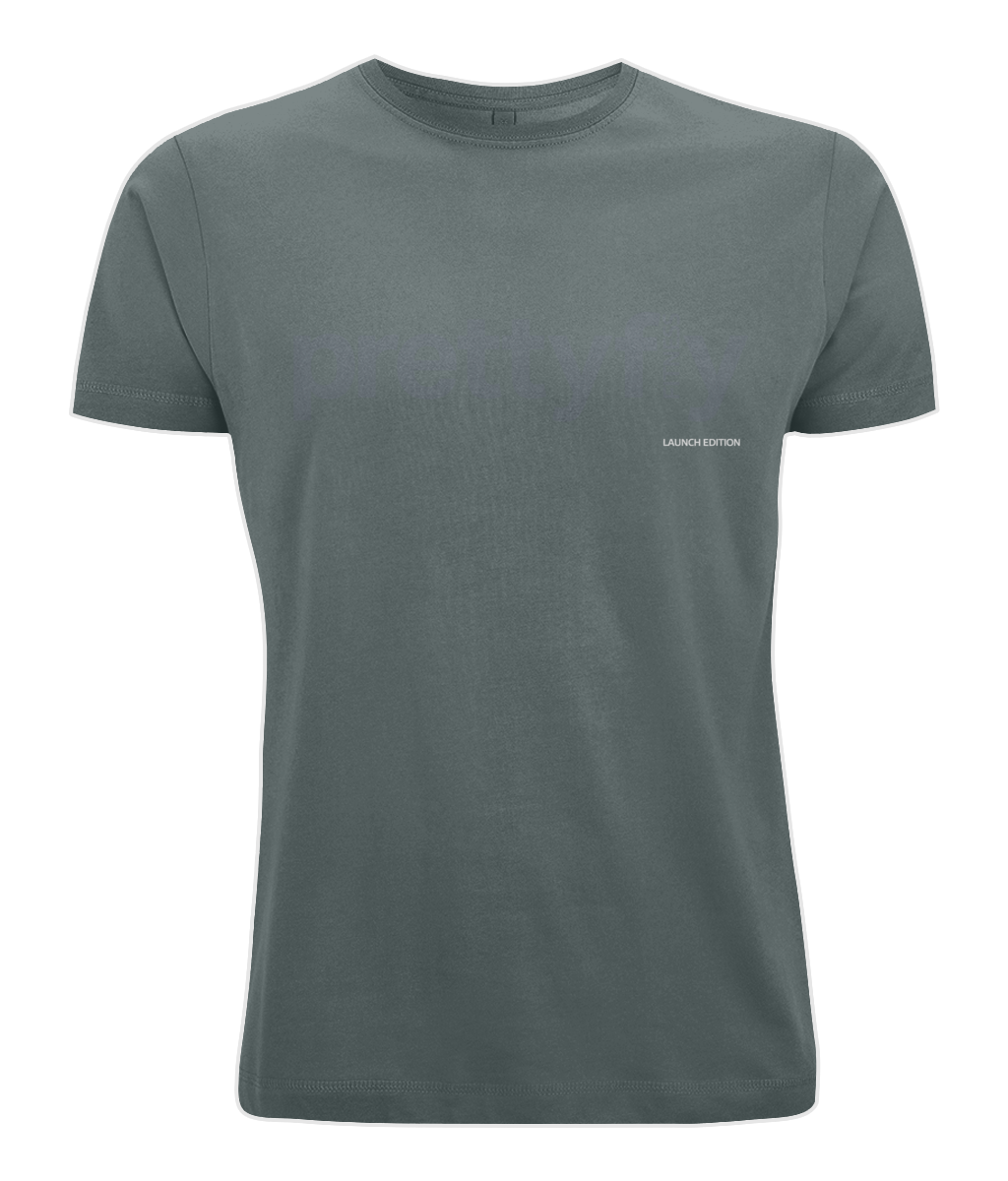 Men's Casual Round Neck T-Shirt Grey Launch